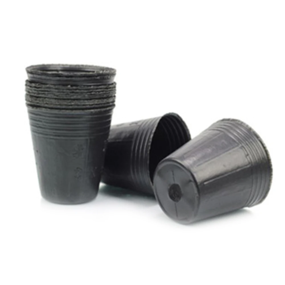 50/100pcs Plastic Plant Nursery Flowerpot Seedlings Planter Containers Flower Pot Set Bottom Hollow Nursery Pot Garden Supplies nursery pots plastic flowerpot