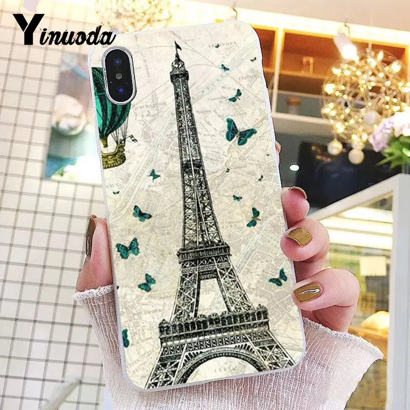 Love Paris Eiffel Tower France Soft Transparent Phone Case For IPhone X XS MAX 6 6S 7 7plus 8 8Plus 5 5S XR | Мобильные телефоны и