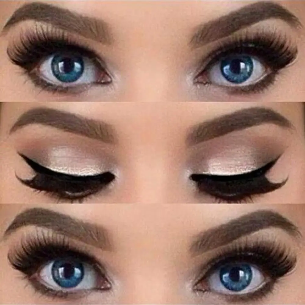 

Eyeliner Stencil Top Bottom Smokey & Cat Eye Liner Template Makeup Tool