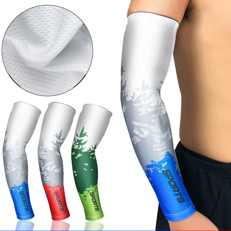 Comfortable breathable 1 pcs/pair Sport Running Bike Cycling Elbow Arm Sleeves Cover Men Women Sun UV Protection Basketball Golf