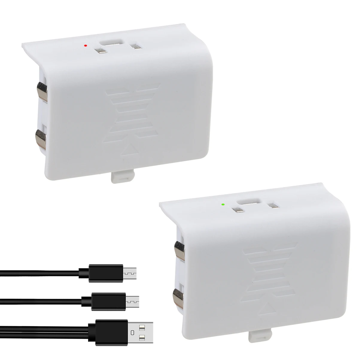 Batteria 2 Pezzi Con Cavo 2 In 1 Per Controller Xbox One / Xbox One S/Xbox One X/Xbox One Elite Gamepad