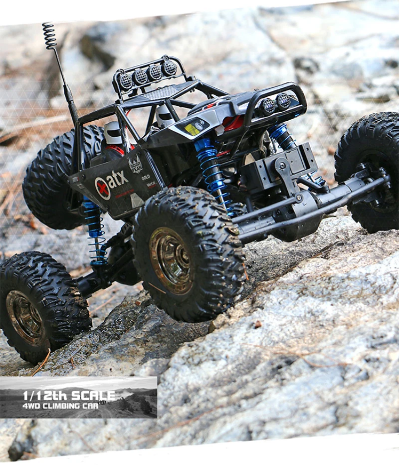 RC Дрифт гоночный высокоскоростной Багги скалолазание RC автомобиль 4WD с светодиодный светильник водонепроницаемый с высоким крутящим моментом гусеничный большой ножной пульт дистанционного управления автомобилями