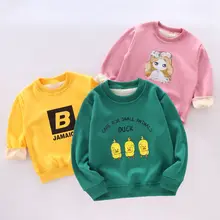 Комплект одежды для маленьких мальчиков, футболка с длинным рукавом и буквенным принтом, топы на осень и зиму, детская одежда
