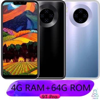 

9T Pro smartphones 4G RAM 64G ROM 13MP android mobile phones face ID unlocked celulares Global version 3G wifi play store MTK