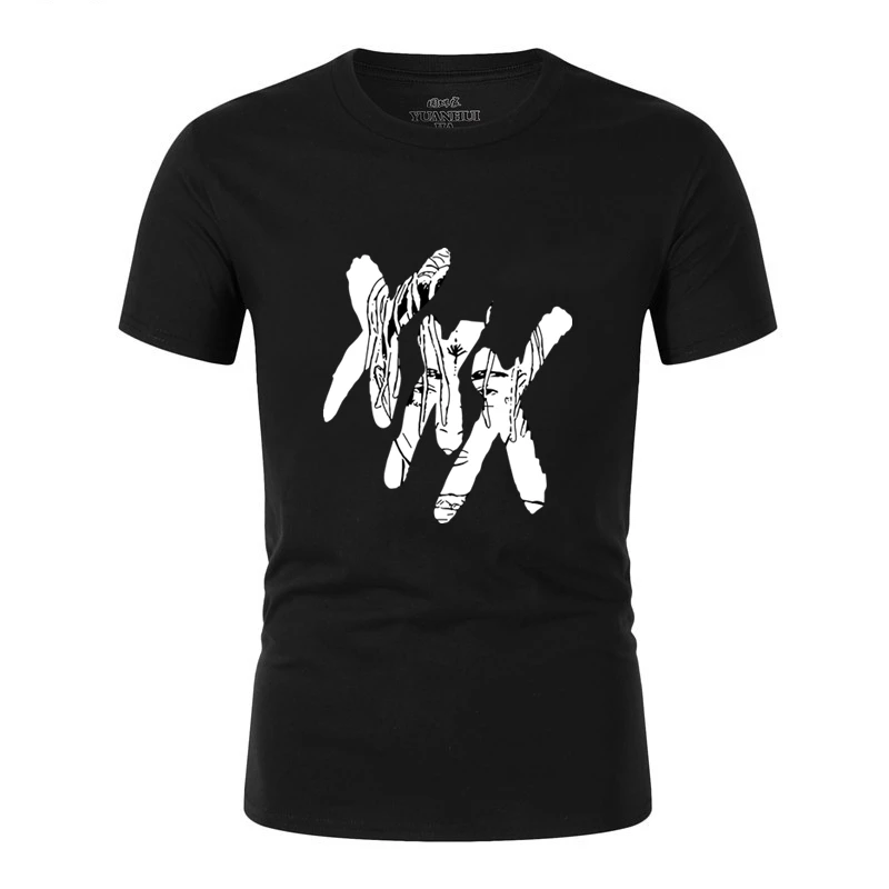 

2019 Men's Summer Solid Color T-Shirt Black White T-Shirt Short Sleeve Loose High Quality Clothing Top Free Shipping Hot Sale