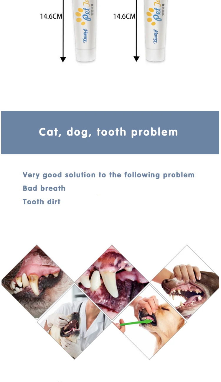 Зубная паста для домашних животных, съедобная зубная паста, уход за полостью рта, очищающая зубная чешуя для кошек и собак, универсальная зубная паста с ванильным вкусом