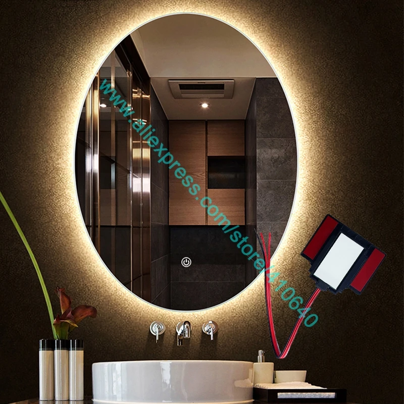 Hot Selling Touch Switch Senor LED Mirror Lamp Bathroom Makeup Mirror Round  Shape Intelligent Lighting Decorative for Home Hotel - China LED Mirror  Bathroom Mirrors, Dressing Mirror