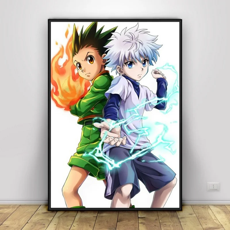 家の装飾壁アートワーク画像ハンター ハンターアニメ絵画北欧プリントスタイルのポスター子供ルーム Painting Calligraphy Aliexpress