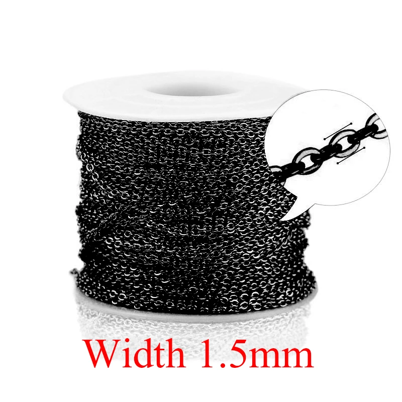 Elegant Stainless Steel Cable Chain for DIY Jewelry Making, Silver & Rose Gold, Various Thickness Options