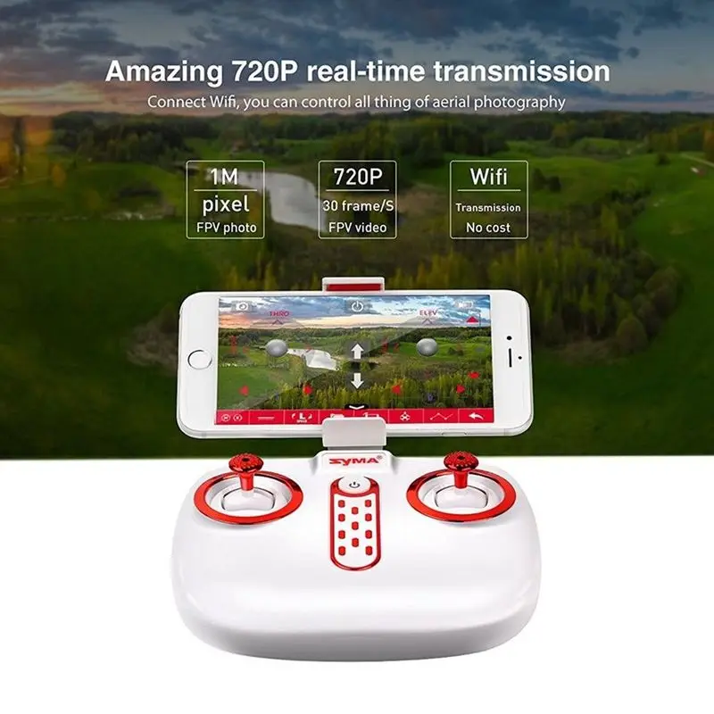 Радиоуправляемый квадрокоптер NEW SYMA X5UW с Wi Fi камерой FPV Профессиональный Дрон 720P