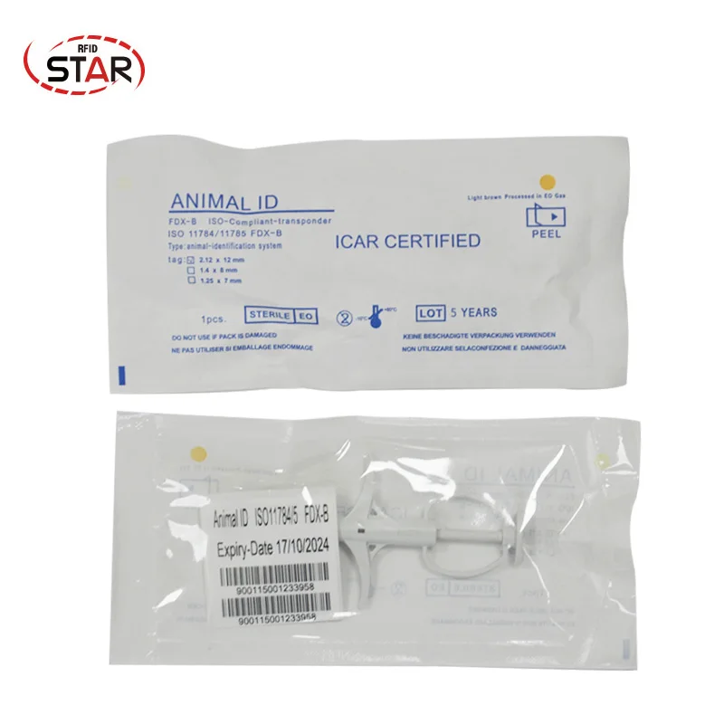 ISO FDX B 2.12x12mm cat dog microchip animal syringe ID implant pet chip needle vet RFID injector PIT tag for aquaculture fish|IC/ID Card| - AliExpress