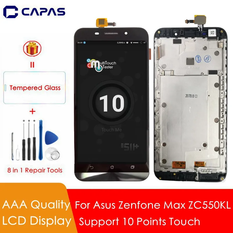 ЖК-дисплей для Asus Zenfone Max ZC550KL 10 сенсорных IPS ЖК-дисплеев емкостный сенсорный экран