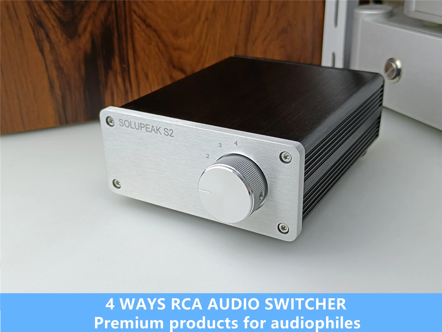 Signaal Splitter 4 In 1 Out Audio Rca Connector Signaal Selector Bron Selector Hifi Input Rca Kabel Switcher Schalter Doos
