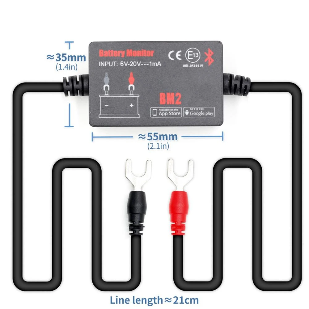 Монитор аккумулятора BM2 с приложением для телефона Bluetooth 4 0 тестер всех