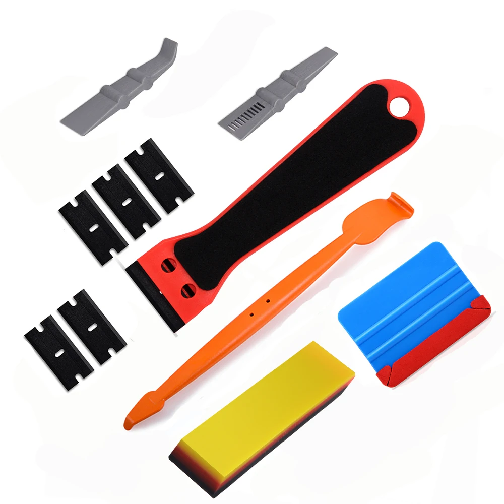 

FOSHIO Auto Car Accessories Car Stickers Styling Tool Vinyl Wrap Magnet Squeegee Carbon Fiber Film Wrapping 3 Layers TPU Scraper