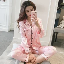 Silk Pajamas Plus Size Women Solid Cute Pajamas for Women Summer Nightwear Pajama Two Piece Set Satin Silk Pyjamas Loungewear