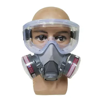 

Anti-Toxin Dustproof Goggles Mask Anti-dust Eyes Nose Mouth Protection Respirator Breathable Paint Spraying Gas Mask