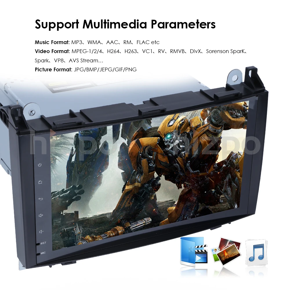 Discount Ossuret Android 9.0 2Din Car DVD GPS for Mercedes Benz B200 A B Class W169 W245 Viano Vito W639 Sprinter W906 Wifi BT FM/AM SWC 19