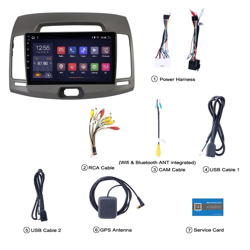 Best 9 INCH Android 9.0 PX6 4G+64G CAR gps Navigation Radio For Hyundai Elantra 2007-2011 Korea Car DVD Player 5