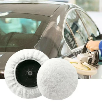 

Newest 5-8in 180mm Soft Wool Clean Polishing Buffing Bonnet Pad For Car Auto Polisher Brand New And High Quality