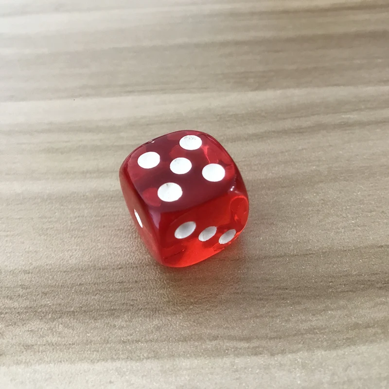 New 50/100200 Pcs/Lot 19mm Red Transparent Dice Acrylic Rounded Corner Drinking Dice Nightclub Bars KTV Entertainment Set