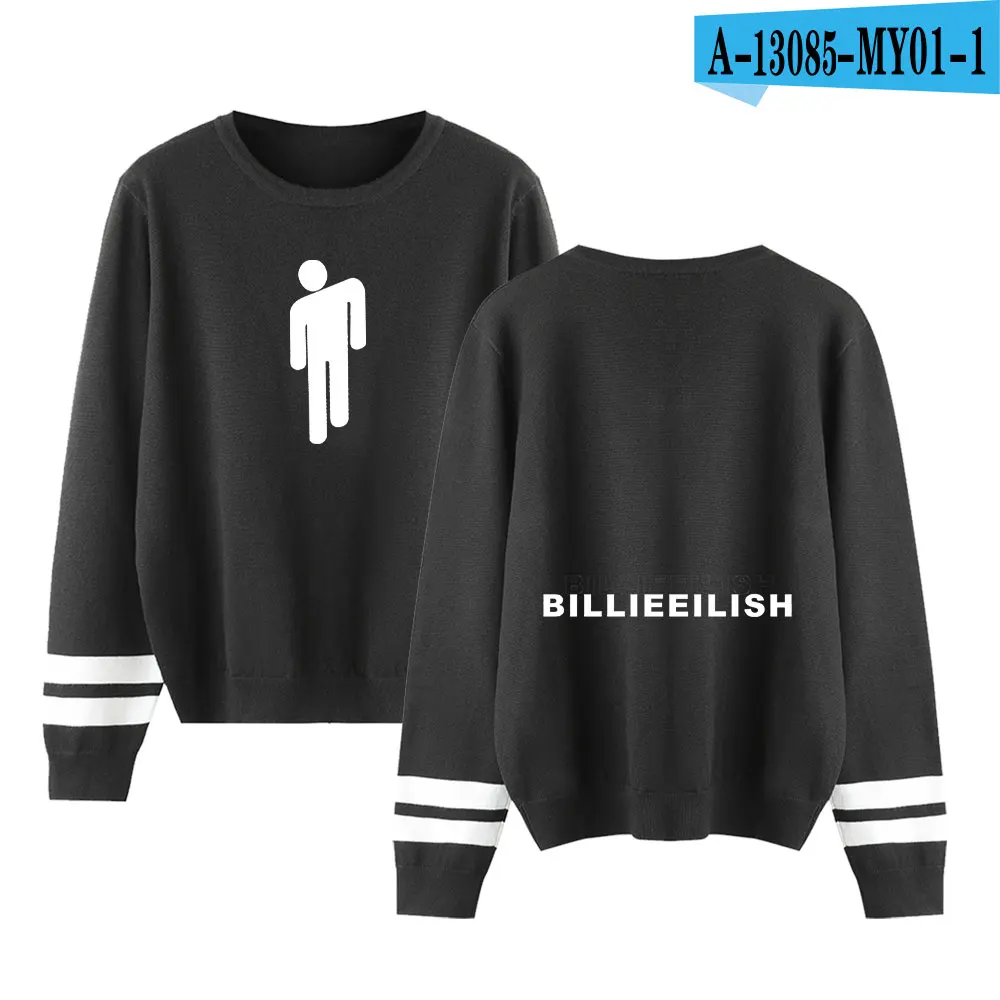 Хип-хоп Kpop вязаные свитера с круглым вырезом Billie Eilish, подходят для весны и осени, мужские и женские свитера, мужская и женская повседневная одежда - Цвет: As picture