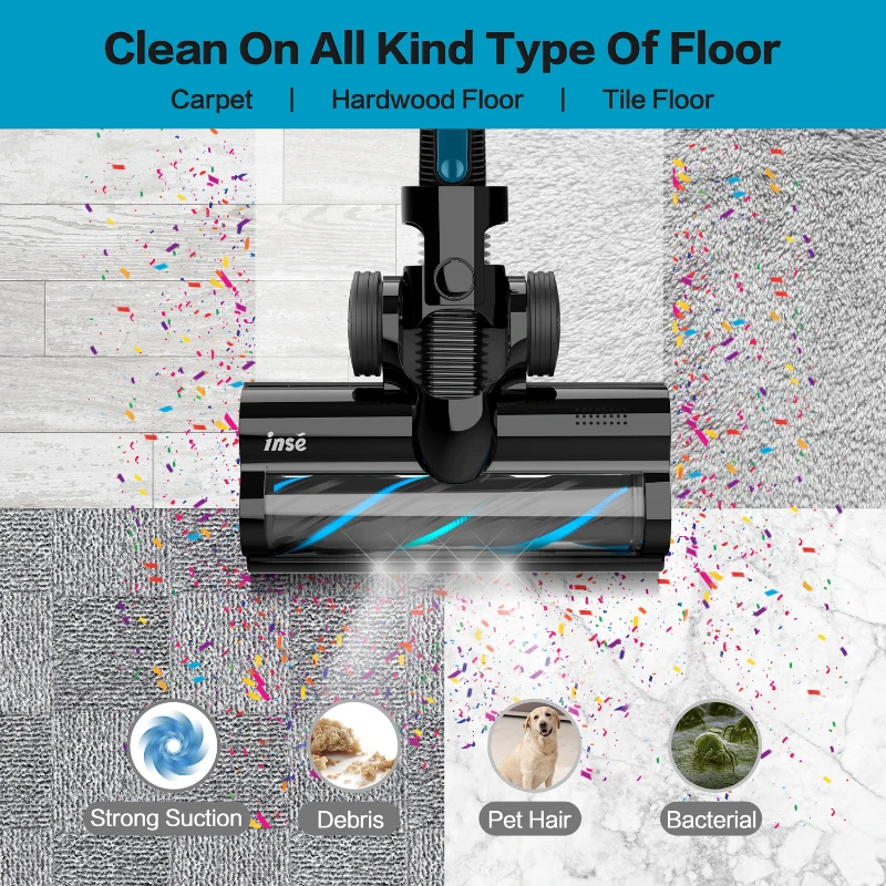 Handheld Cordless Vacuum Cleaner 12kpa Light Portable Car Vacuum Pet