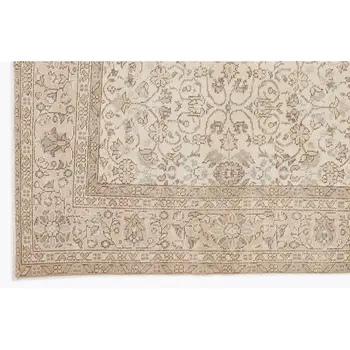 

Handmade Beige Vintage English English Area Rug 210x317 Cm-6'11''X10'5''