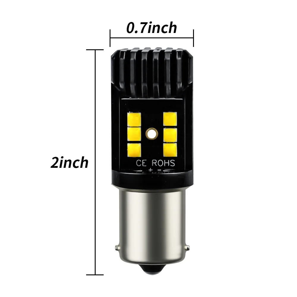 2 шт. 1156 1157 7440 7443 P21W BA15S 12 SMD 3030 5730 светодиодная автомобильная резервная лампа s