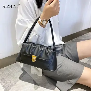 

Fashion Exquisite Shopping Bag Women Pleated Shoulder Bag Small PU Leather Handbags Lady Travel Casual Clutch
