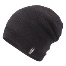 New Men Women Knitted Winter Hats Velvet Thick Warm Comfortable Knitting wool Caps Skullies Beanie Fleece Slouchy Beanies