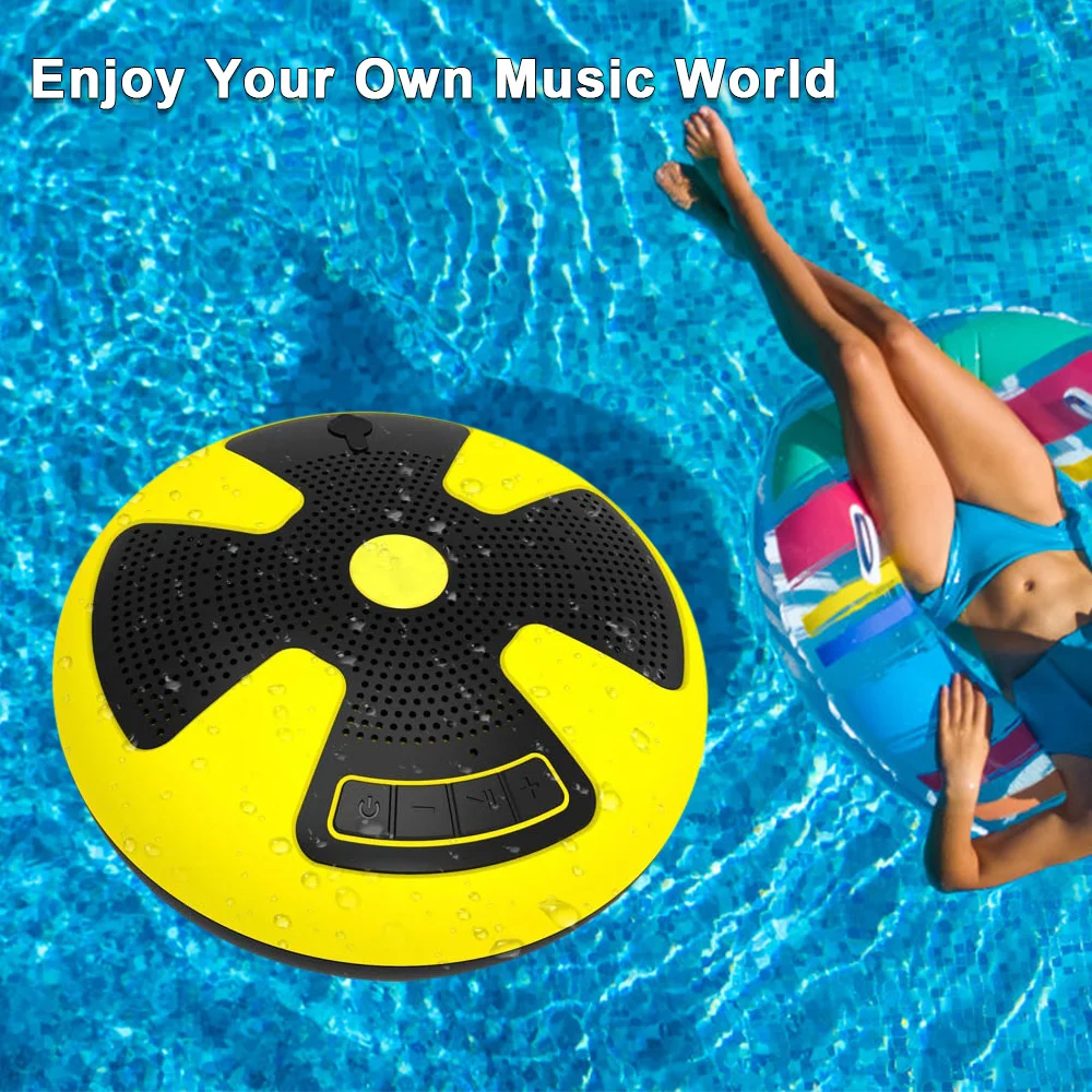 IPX7 Waterproof Speaker Outdoor Floating Speakers TWS Bluetooth 4.2 Speaker Sound Box Fall-proof Dust-proof with Mic USB Charge