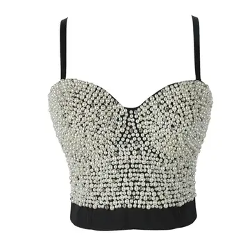 

2020 New Short Top Beaded Accessories Sexy Corset Adjustable Shoulder Strap Comfortable Top Party Club Casual Wear Summer Tops