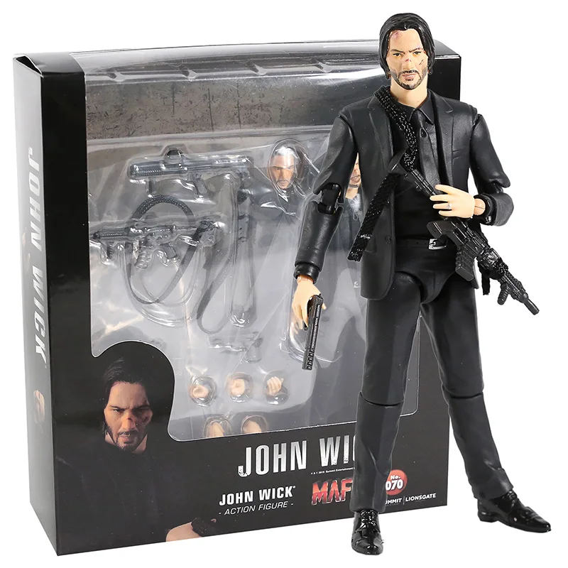 Экшн фигурка из ПВХ Mafex No. 070 Джон фитиль Кеану Ривз Коллекционная модель