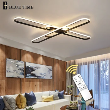 

Modern LED Chandelier For Bedroom Living Room Dining Room Dining room Ceiling Chandeliers Home Lighting Fixtures Black & White