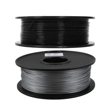 

2 Roll Aussie 3D Printer 1KG Printing Filament 1.75M PLA , Black & Silver