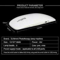 Arte Clavo 6W Nail Dryer Portable UV LED Lamp Nail Art Polish Light Mirco USB Cable SUN Mini Fast Delivery Manicure Machine Tool 2