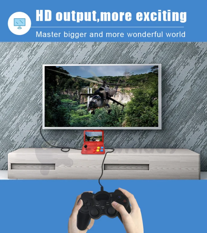 2025 New Powkiddy A13 Video Game Console 10 Inch Large Screen