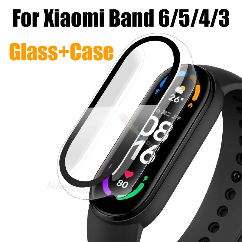 Защитное стекло для экрана Xiaomi mi band 3 4 5 6 ремешок Mi Smart Watch Miband полное покрытие