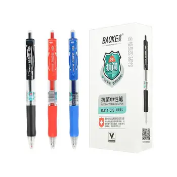 

3 Pcs Color Ink Writing Press Ballpoint Pens 0.5 mm Black Red Blue Ink for School Office Stationery Supplies Exam Spare