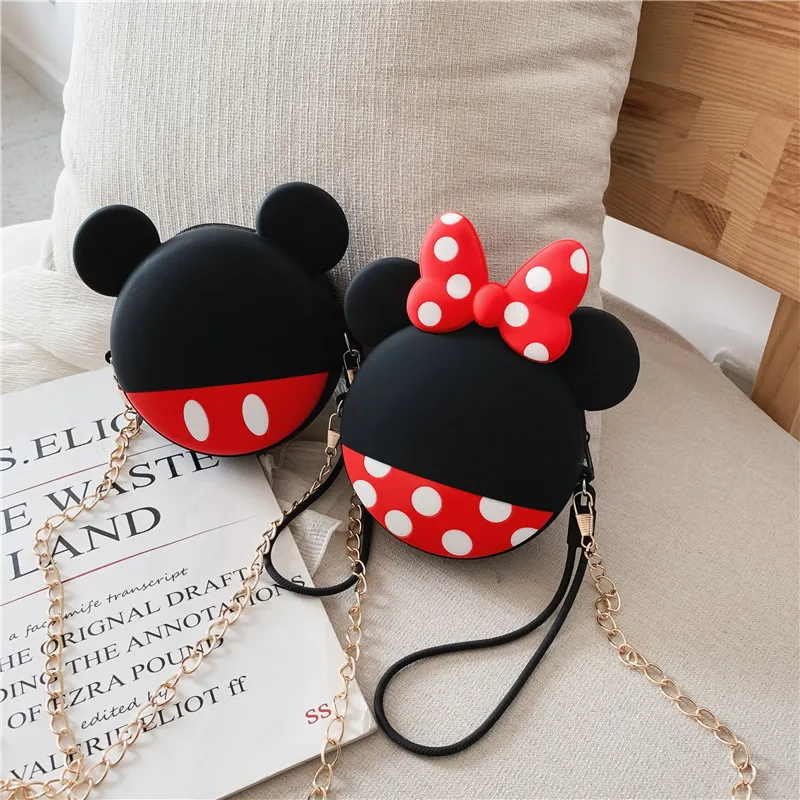 Мультяшный Кошелек для монет, кошелек для девочек, Kawaii, мини-кошелек на цепочке, на молнии, силиконовая сумка для хранения ключей, мини сумка через плечо, кошелек для монет