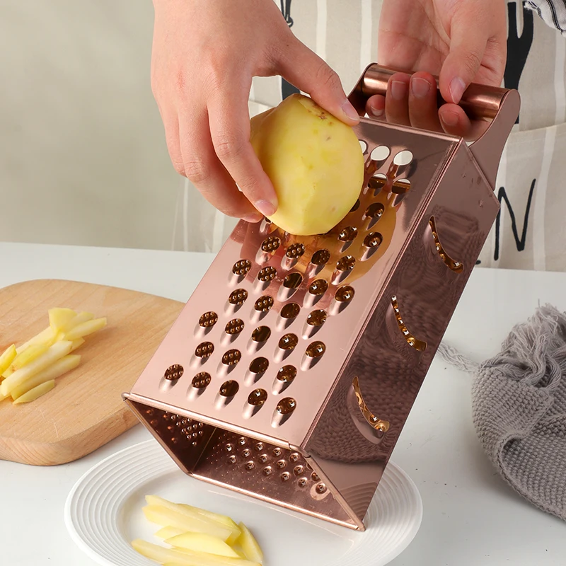 

Rose Gold Multi-functional Grater Potato Masher Ricer Vegetable Fruits Tool Fruit Slicer Peeler Carrot Shredder Kitchen Gadgets