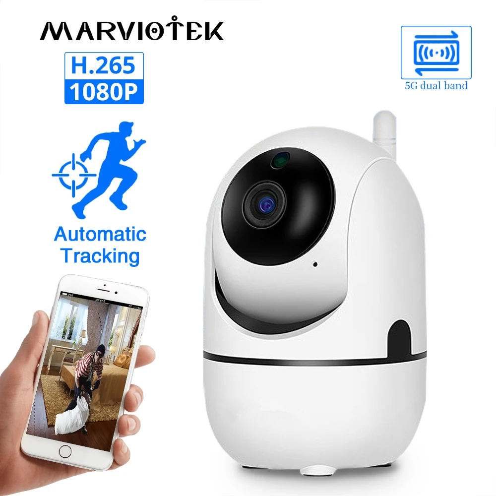 WiFi 5G IP Camera Auto Tracking Video Surveillance Cameras Mini 4MP 360 Baby Monitor Cctv Smart Home Wireless | Безопасность и