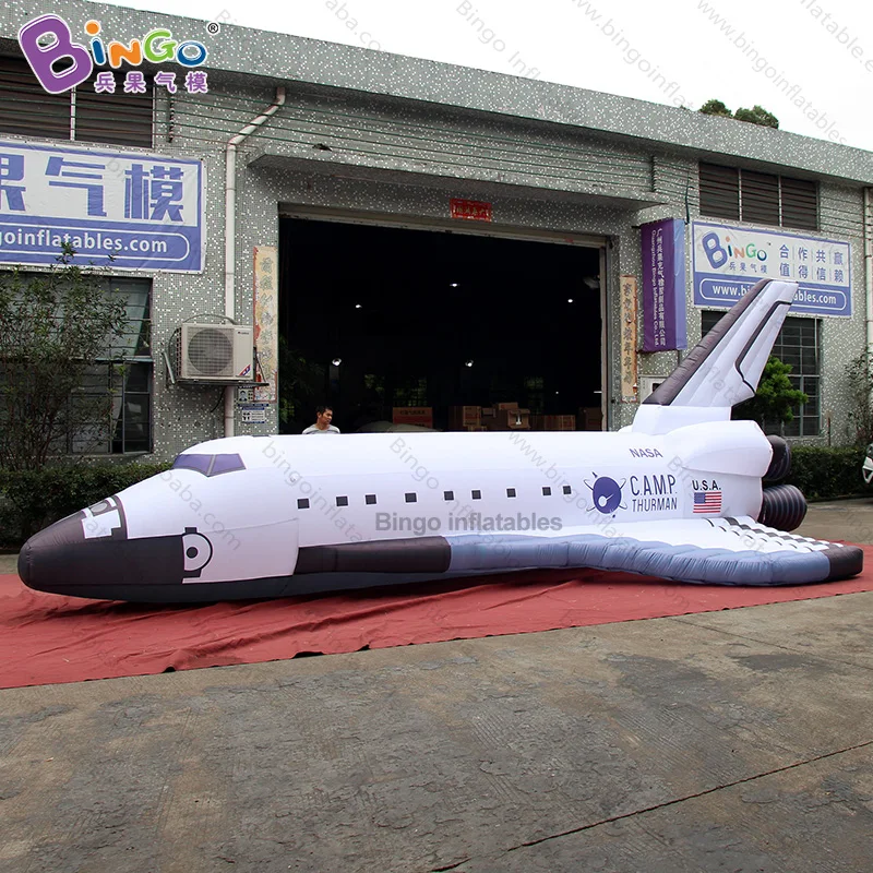 

2019 HOT SALES 8m Length Inflatable Discovery Space Shuttle Model Customized Spaceship Decoration Toy for Displaying