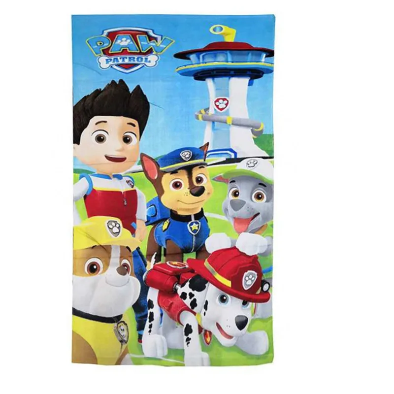 

Paw Patrol Cartoon Printing Cotton Bath Towel Patrulla Canina Anime Pattern Children's Soft Water Absorption Beach Towel S05