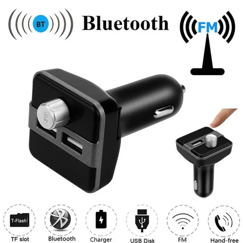Новое поступление Bluetooth автомобильный комплект Handsfree автомобильный беспроводной Bluetooth комплект fm-передатчик ЖК Автомобильный Mp3 плеер двойной USB зарядное устройство