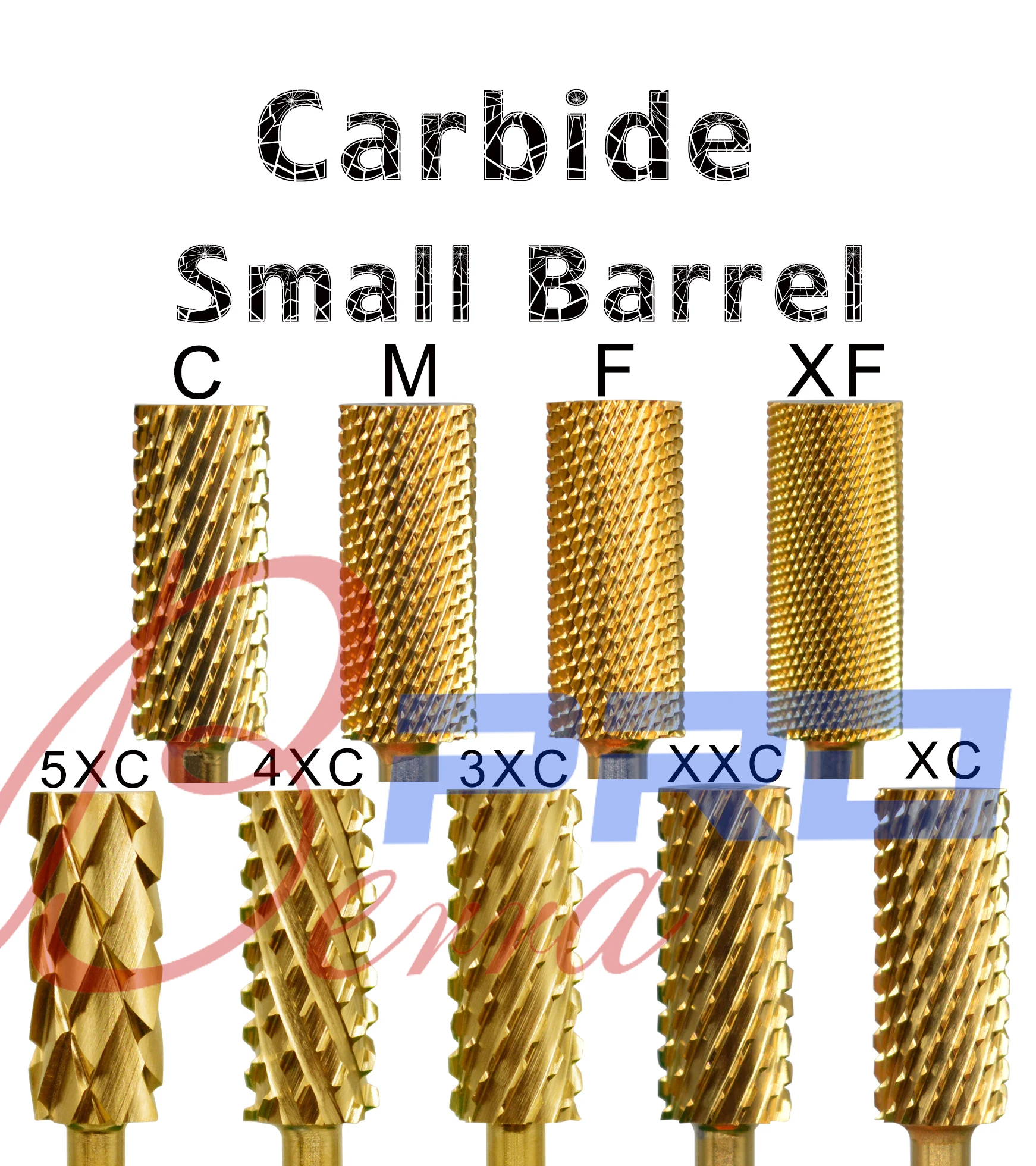 

Proberra 5.35 Small barrel Gold Tungsten steel Carbide gel polish rotary grinding head manicure pedicure foot accessories