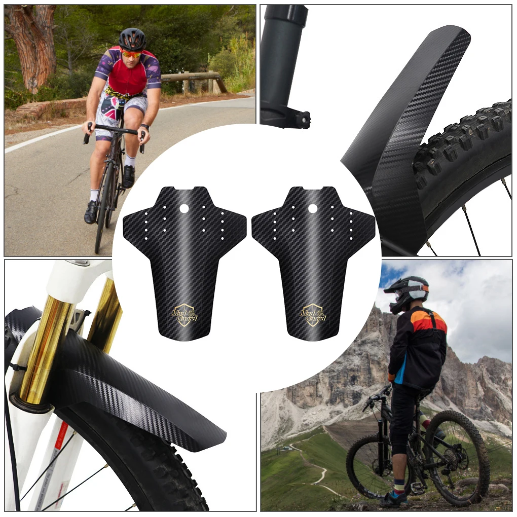 Description Picture 6 of item2Pcs Bike Fender Mountain Bicycle Front Rear Wheels Pattern Bike Mudguard Road Bike Dirtboard Cycling Removable Replacement Part