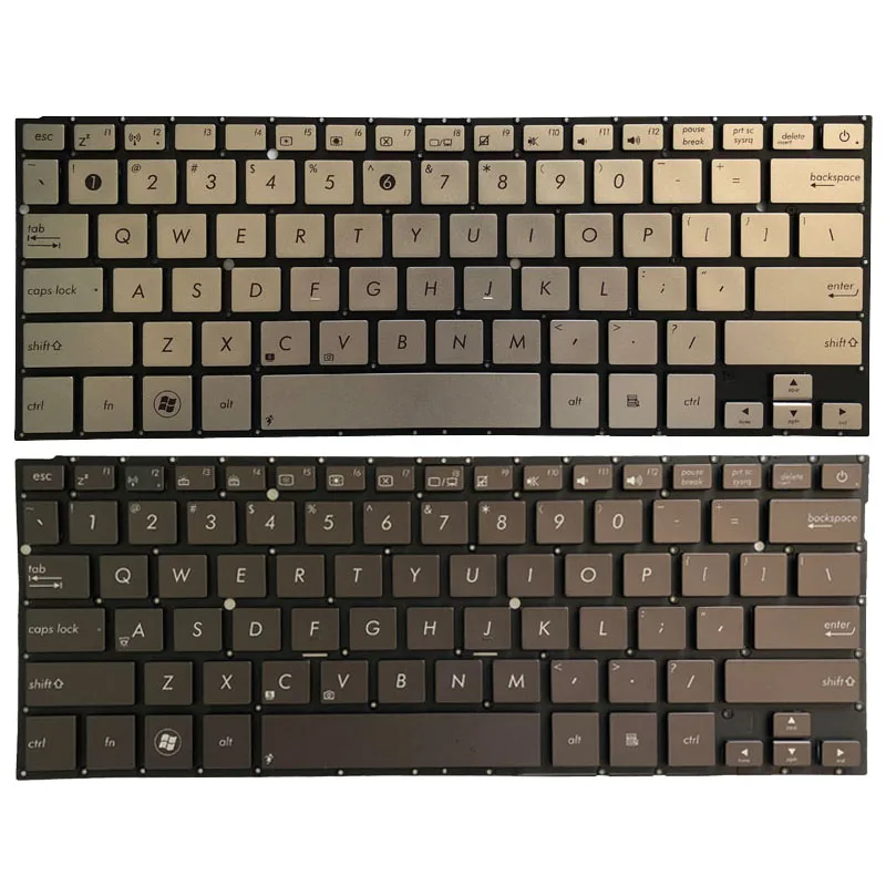Клавиатура для ноутбука Asus UX31 UX31A UX31LA UX31E серебристая/коричневая без