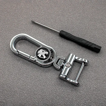 

3D Metal Car Keychain Key Chain Key Rings Auto Emblem For Peugeot 107 108 206 207 308 307 508 2008 3008 car styling accessories